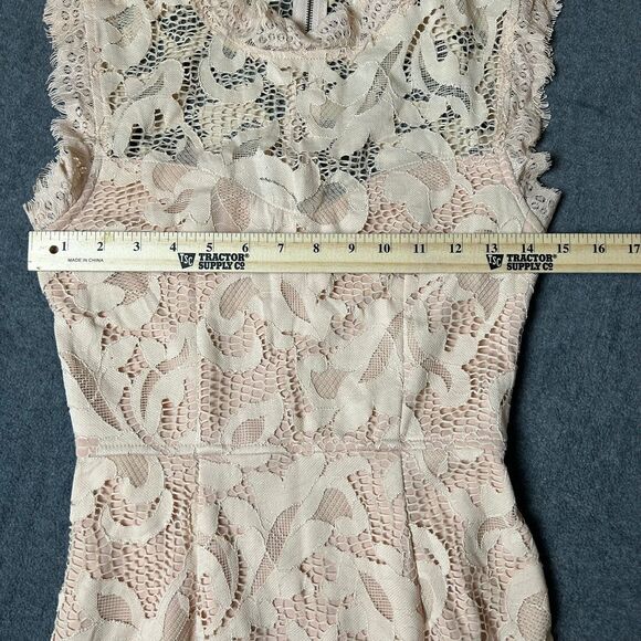 Sans Souci Lace Dress Womens Size Small Peach Mini - Picture 5 of 6